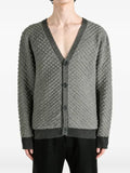 Kozaburo quilted-effect V-neck cardigan