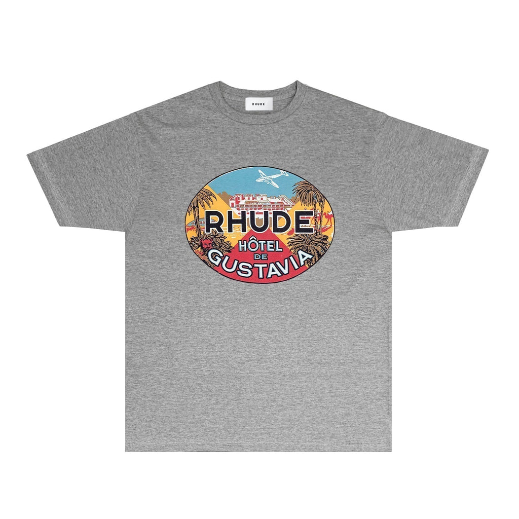 Rhude T-shirts Printed Trendy Pure Cotton